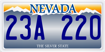 NV license plate 23A220