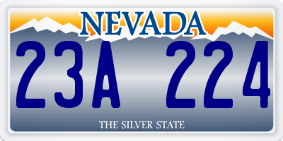 NV license plate 23A224