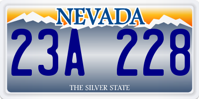 NV license plate 23A228