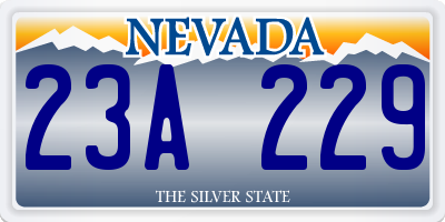 NV license plate 23A229