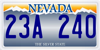 NV license plate 23A240