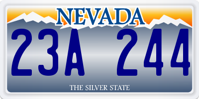 NV license plate 23A244