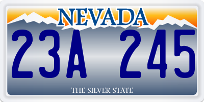 NV license plate 23A245