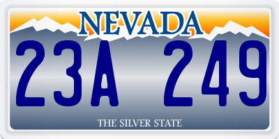 NV license plate 23A249