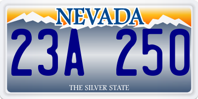 NV license plate 23A250