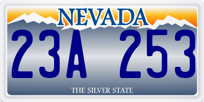 NV license plate 23A253