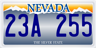 NV license plate 23A255