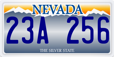 NV license plate 23A256