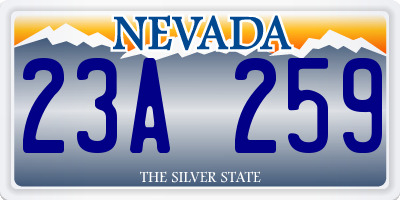 NV license plate 23A259