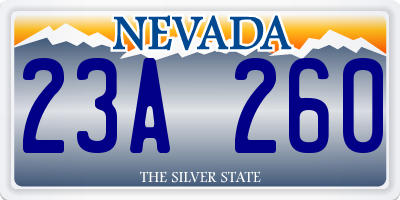 NV license plate 23A260