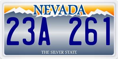 NV license plate 23A261