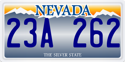NV license plate 23A262