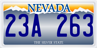 NV license plate 23A263