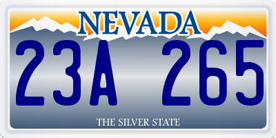 NV license plate 23A265