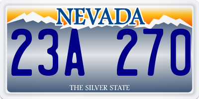 NV license plate 23A270