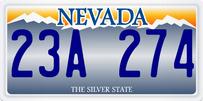 NV license plate 23A274