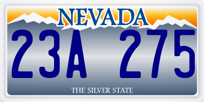 NV license plate 23A275