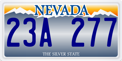 NV license plate 23A277