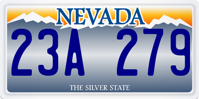 NV license plate 23A279