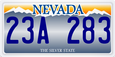 NV license plate 23A283