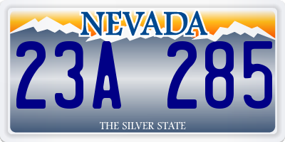 NV license plate 23A285