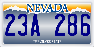 NV license plate 23A286
