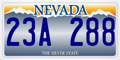 NV license plate 23A288