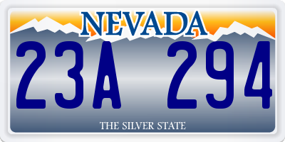NV license plate 23A294