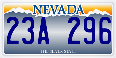NV license plate 23A296