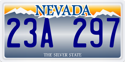 NV license plate 23A297