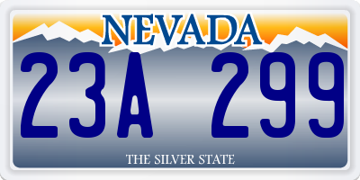 NV license plate 23A299