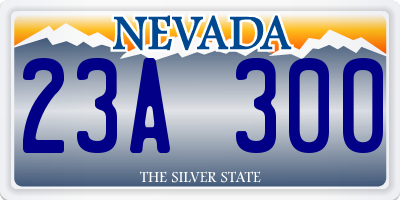 NV license plate 23A300