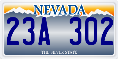 NV license plate 23A302