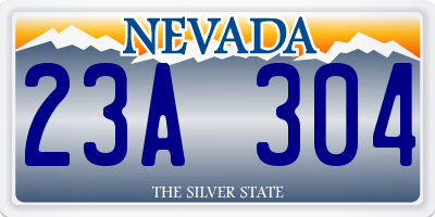 NV license plate 23A304