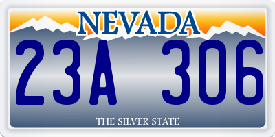 NV license plate 23A306