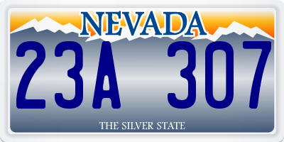 NV license plate 23A307