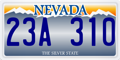 NV license plate 23A310