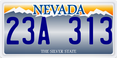 NV license plate 23A313