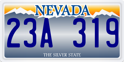 NV license plate 23A319