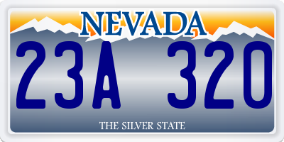 NV license plate 23A320