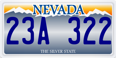 NV license plate 23A322