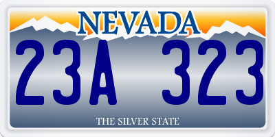 NV license plate 23A323