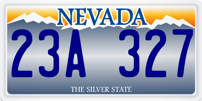 NV license plate 23A327