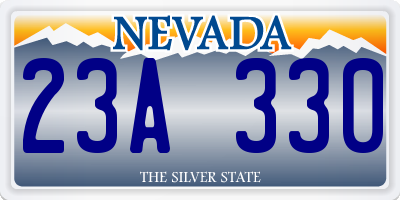 NV license plate 23A330