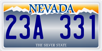 NV license plate 23A331