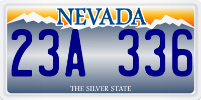 NV license plate 23A336