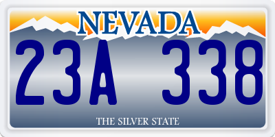 NV license plate 23A338
