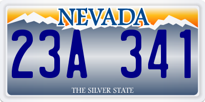 NV license plate 23A341