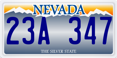 NV license plate 23A347
