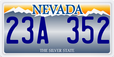 NV license plate 23A352